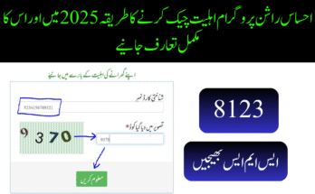 احساس راشن پروگرام اہلیت چیک کرنے کا طریقہ 2025